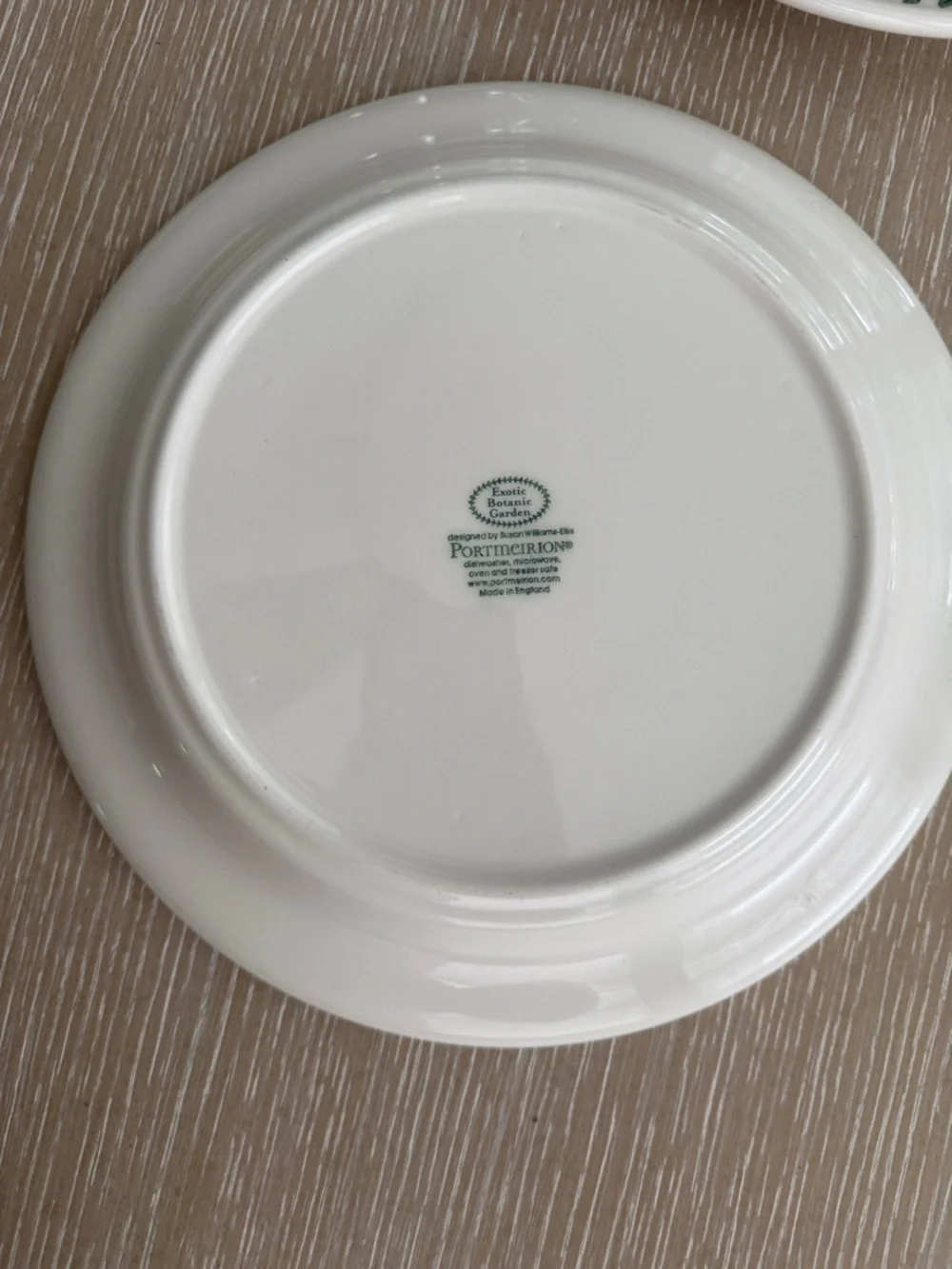 Botanic Garden Exotic Botanic Garden 10.5” Plate with White Water Lily Motif 2pc - Picture 6 of 12